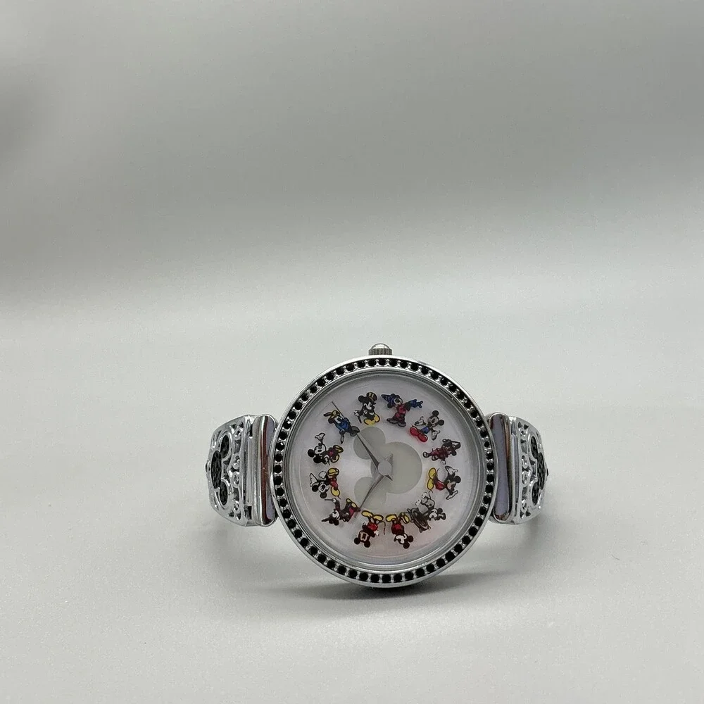 Disney Believe In The Magic Womens Watch 32mm Multicolor Dial Silver New Battery